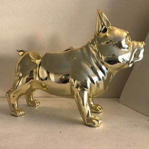 Gold French Bulldog Tape Dispenser